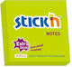 Hopax Extra-sticky Bilețele Adezive 76 X 76mm 90 File Stick'n Verde Neon