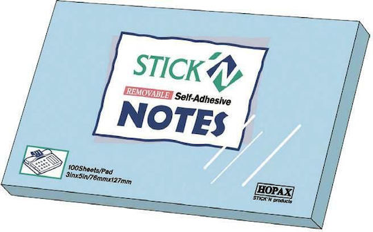Hopax Self-adhesive Notes 76 X 127 Mm 100 Sheets Stick'n Pastel Blue
