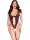 Chilirose Cr 4889 Bodysuit Roșu Floral