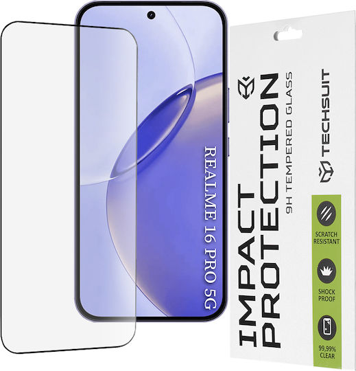 Techsuit Vollflächiges Gehärtetes Glas Mit Vollklebung (Realme 16 Pro)