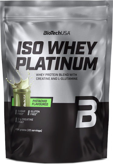 Biotech USA Iso Whey Platinum Whey Protein with Creatine & Pistachio Flavor 454g