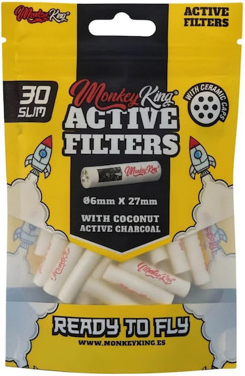 Monkey King Ανταλλακτικά Rohr-Filter Für Tabakpfeifen 30 Stück 6mm