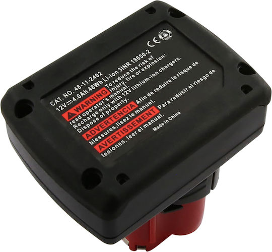 Avizar 12v Li-ion Battery 4000mah 48wh Milwaukee M12 C12b Tool Black Red