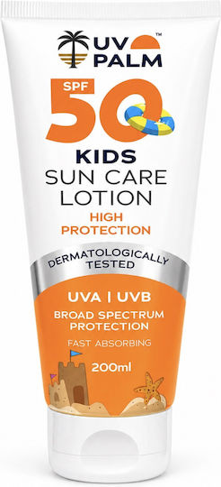 UV Palm SPF50 Waterproof Kids Sunscreen Emulsion for Face & Body 200ml