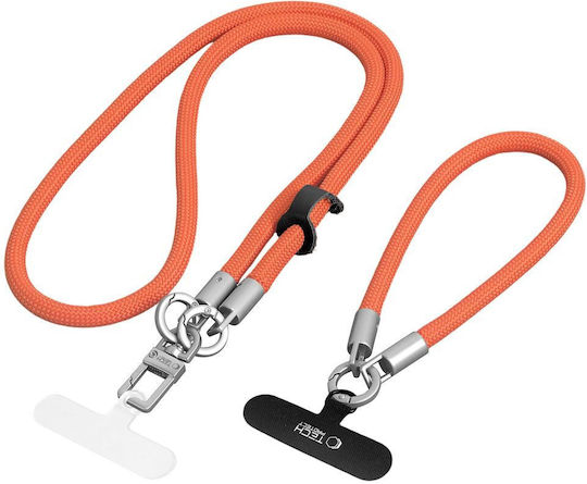 Tech-protect C10s Sfoară Crossbody și Curea de Încheietura Mâinii Portocalie Titan