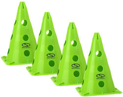 Set 4 Training Cones 30 Cm Green Pt4-13h-g Green
