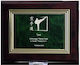 Plastic Diplom Engraving Auf Einer Goldplatte