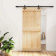 Sliding Door Natural Black 90 x 210 cm 3445064 ...