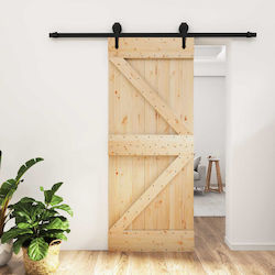 Schiebetür Natürliches Schwarz 85 x 210 cm 3445...
