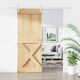 Sliding Door Natural White 90 x 210 cm Solid Pi...