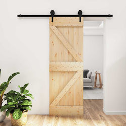 Sliding Door Natural Black 70 x 210 cm 3445149 ...