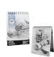 Roza Sketchbook A5 160gsm Σπιράλ Μπλοκ Σχεδίου 48 Σελίδες Μολύβι & Μαρκαδόρους Μπλε