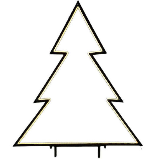 Pom De Crăciun Neon 190 Led Timer 8 Funcții 53x75cm Luca Alb Cald Alb