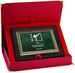 Plastic Diploma Engraving On A Gold Plate + Case