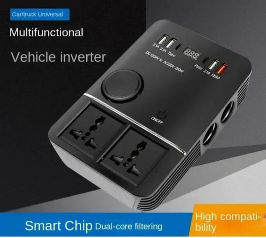 Inverter Auto Undă Sinusoidală Modificată 200w Ctc-742