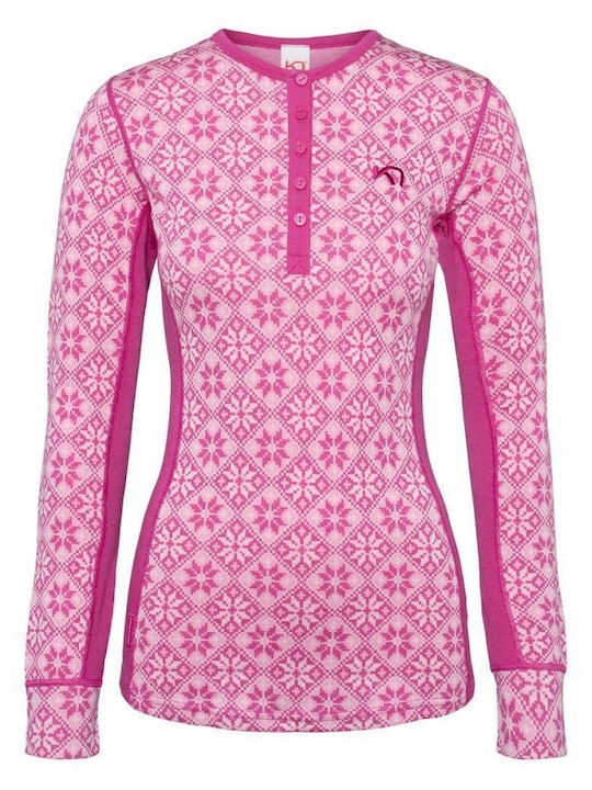 Kari Traa Damen Thermounterwäsche Langärmliges Hemd Rosa