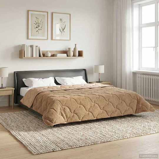 vidaXL Double Duvet Cover 200x240 Taupe