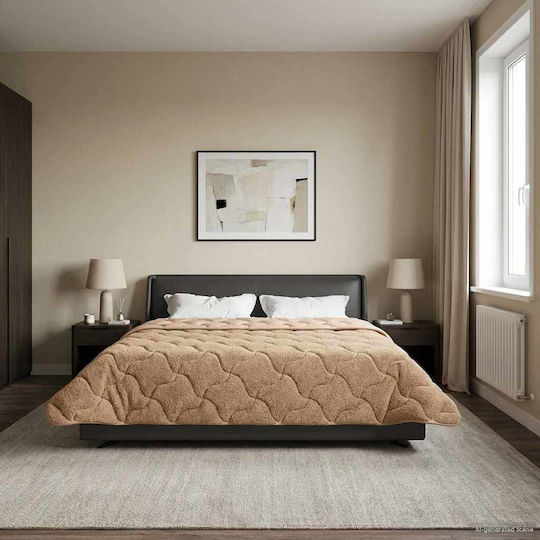 vidaXL Παπλωματοθήκη Διπλή 200x200 Taupe