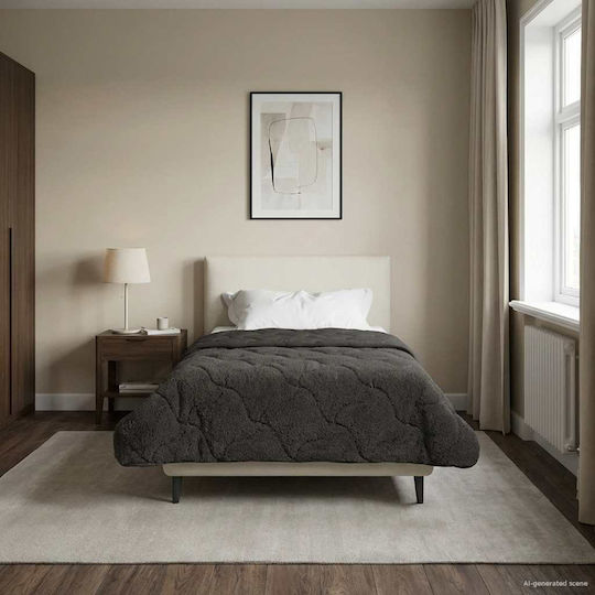 vidaXL Плик За Завивка Единичен 140x220 Антрацит