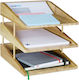 Relaxdays Органайзер За Документи От Бамбук 26.5 X 25 X 34 См 3 Нива Кафяв