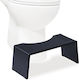 Scaun De Toaletă Relaxdays 43,5 X 20 X 19 Cm Pliabil Antiderapant Bambus Cauciuc Gri