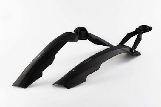Simpla Adhd Lange Fahrrad-Schutzbleche Schwarz Schwarz Satz