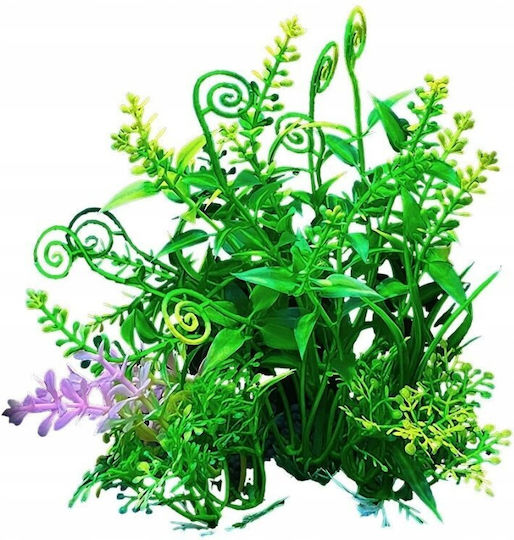 Aqua Natura Decorațiune Acvariu Plantă Verde-Galbenă Din Plastic 12 Cm Frunze Mici Dense