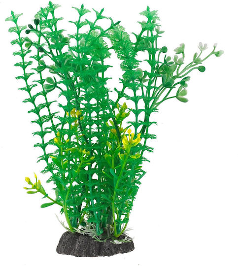 Aqua Natura Plant Decorațiune Acvariu Plantă Plastic Verde 20 Cm Frunze Mărar Flori Albe Galbene