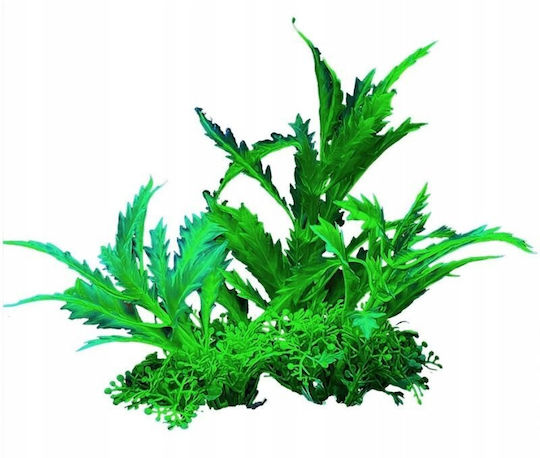 Aqua Natura Decorațiune Acvariu Plantă Plastic Verde Frunze Răspândite 12 Cm