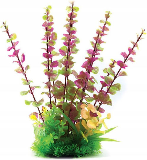 Aqua Natura Plant Aquarium Decoration Purple Plastic 31 Cm Long Stems Small Leaves