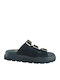Damen Flache Sandalen Schwarz