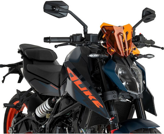 Motorcycle Windscreen Orange New Generation Sport KTM Duke 125 390 24-25 21997T Puig