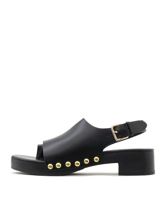 Jeffrey Campbell Δερμάτινα Πέδιλα Μαύρα