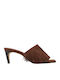 Suede Damen Sandalen Braun