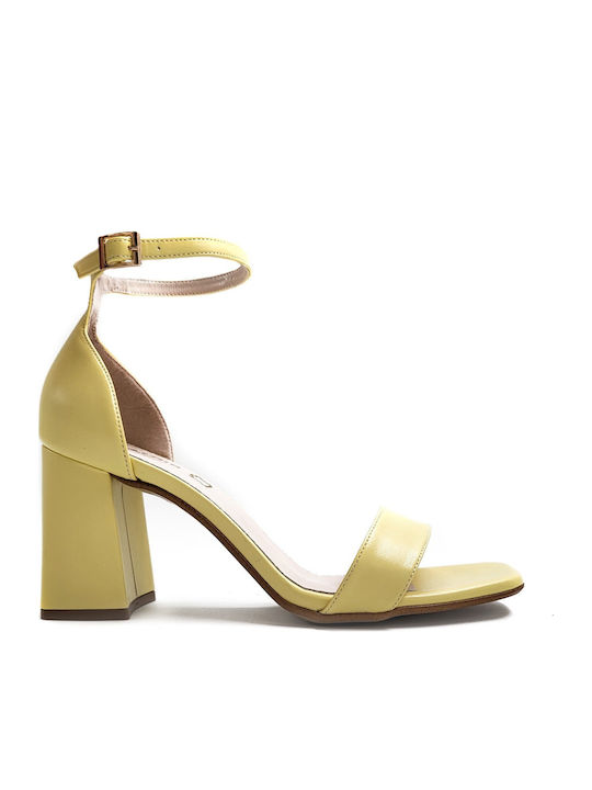 Beatris Leather Women's Sandals Yellow