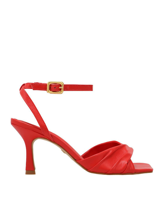 Carrano Damen Sandalen Rote Leder