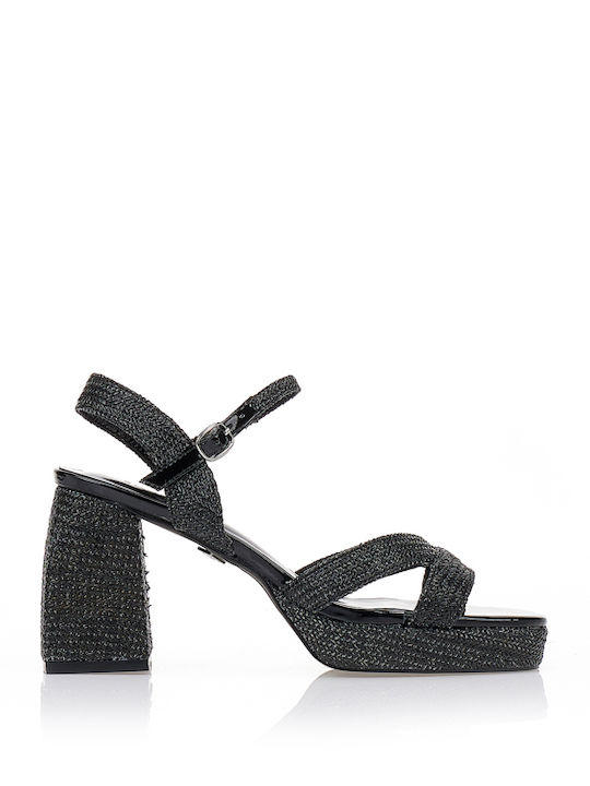 Tsoukalas Schwarze Damen Sandalen