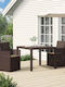 vidaXL Outdoor Chair Polypropylene Brown with Cushion 2 Pieces 53x47x88.5 cm