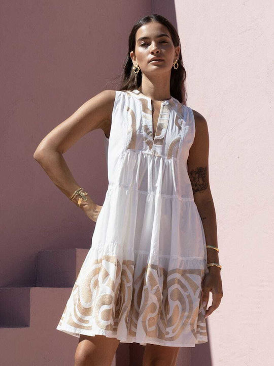 Summer Mini Dress for Wedding / Christening Ecru