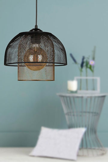 Stewehome Modern Ceiling Pendant Light Efes Black Aged 60 X 20 Cm
