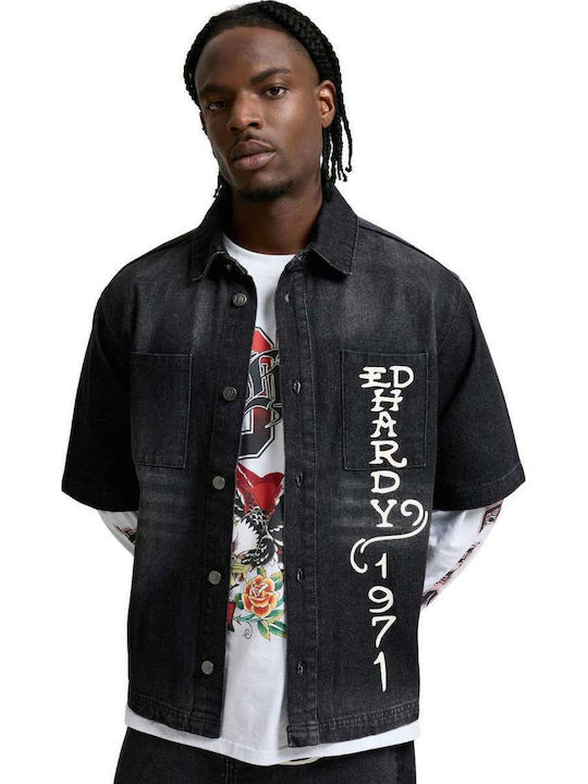 Ed Hardy Τζιν Πουκάμισο Black