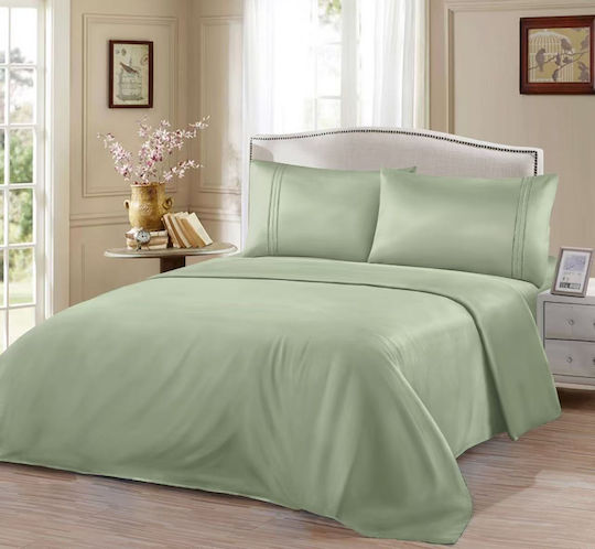Kraft World Σετ Υπέρδιπλο 4τμχ 220x240εκ. Μέντα Kraft World Σετ Υπέρδιπλο 4τμχ 220x240εκ. Μέντα