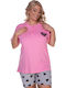 Comfort Summer Women's Pyjama Set Fuchsia