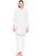 Pink Label Winter Women's Fleece Robe White