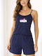 A.A UNDERWEAR Summer Women's Pyjama Set Blue