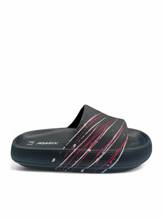 Jomix Flip Flops In Black Colour