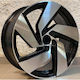 Vw Style 5022 8x18 5x112 Et45 Black Face Machined