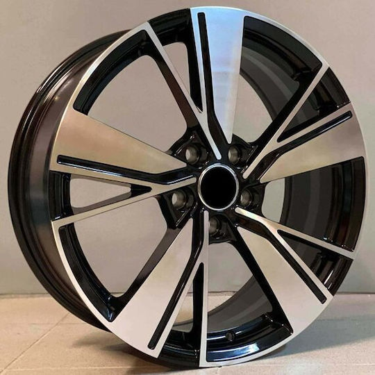 Vw Style 450 7.5x18 5x112 Et51 Black Face Machined