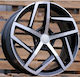 Vw Style 1362 7.5x18 5x112 Et51 Black Face Machined