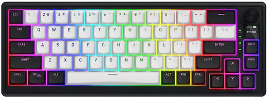 HATOR Ultima 8K Skyfall 65 MAG Wireless Gaming Keyboard 65% with RGB Lighting (International English) Aurum Ice Magnetic